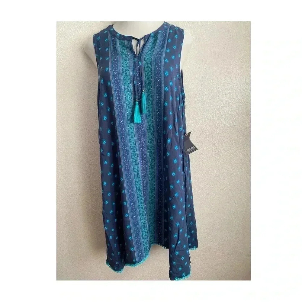 🆕 Cherokee Navy Handkerchief Hem Dress XL🆕 - Picture 5 of 16